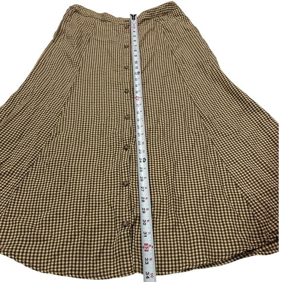 Toad and Co Women’s Large Manzana Paneled Midi Skirt Partridge Gingham Academia - Picture 10 of 10